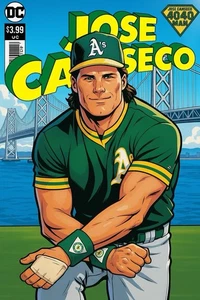 Jose Canseco verwurzeltes Comic Buch Poster Druck Vintage Blechschild 12 x 8 Zoll sehr guter Zustand - Bild 1 von 6