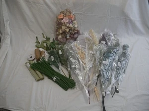 Sola Wood Flowers Lot Dyed & Undyed Assortment W/Random Accessory Greenery - Picture 1 of 24