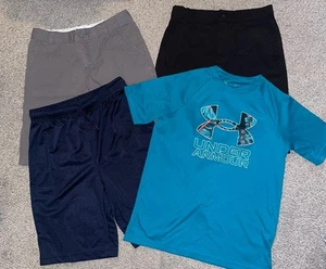 Cat & Jack Children's Place Shorts Lot Boy's 14 Under Armour YLG T-shirt EUC - Picture 1 of 11