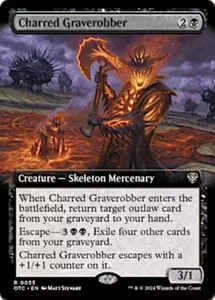 Charred Graverobber Extended Art Outlaws of Thunder Junction Commander MTG Rare - Picture 1 of 2