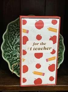 Thank You #1 Teacher Notecards Gift Card Slots Envelopes 8 Pc Set Appreciation - Picture 1 of 2