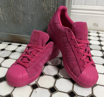 Adidas  Superstar Suede Women’s AQ4170 Hot Pink, Size 4 - Image 1 of 4