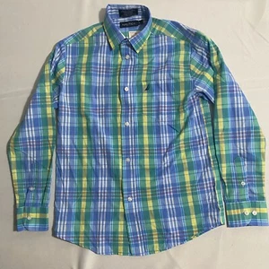 Nautica Boy's Blue Long Sleeve Button Down Shirt - Size 10 - Picture 1 of 4