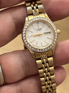 CITIZEN 1002-s044456 JUBILEE Watch GOLD Steel 25mm crystal bezel Presidential - Picture 1 of 19