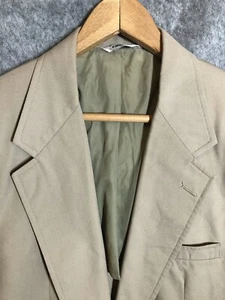 Haspel Blazer Men 42R Tan Khaki Cotton Blend Suit Coat Jacket Office USA Made - Picture 1 of 11