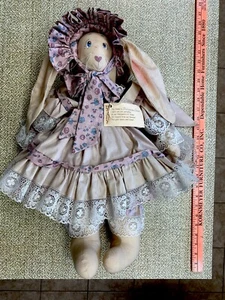 ARTIST DOLL SHABBY CHIC RABBIT VINTAGE ESTATE Cloth DOLL - Picture 1 of 8