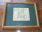 Antique Framed - EUROPE  PICKWICK MIDY  Map 230 years old!!   13x16 oak