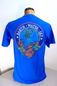 Camiseta Speedo Earth Water Sky para hombre grande azul firmada - Imagen 1 de 5