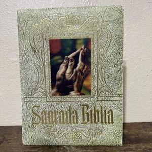Sagrada Biblia Edicion Familiar De La Vulgata Latina al Español Leather 1950 Vtg - Picture 1 of 14
