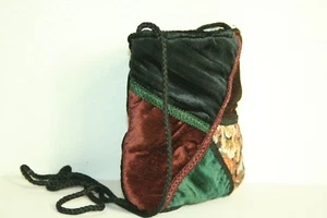 Binny Purse Evening Bag Multi Color Embroider Zip Closure - Picture 1 of 11