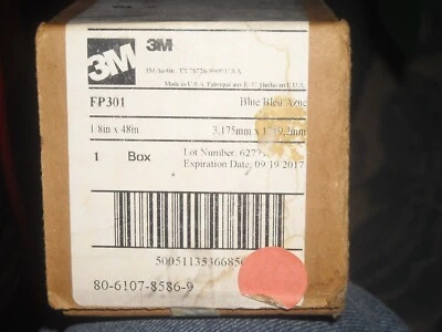 25 tubos retráctiles 3M FP301 azul 1/8" x 48" caja sellada NOS Foto 1 de 3