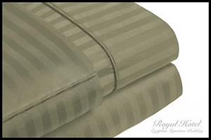 Wrinkle Free Striped Bed Sheets Set Deep Pocket Luxury 100% Microfiber - Picture 1 of 12