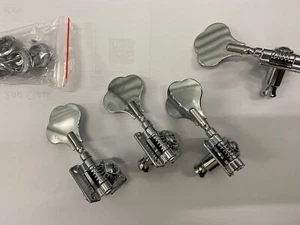 4 Right hand Open Bass Tuners Machine Heads Tuning Pegs, Chrome - Picture 1 of 2