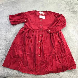 Meadows Dress Womens 8 Corduroy Forest Dress NWT  Long Sleeve Shirt Dress Mini - Picture 1 of 12