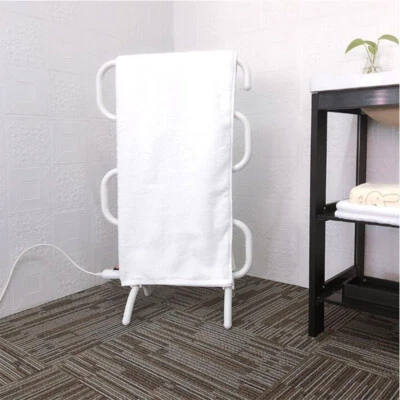 Towel Warmer Drying Rack Heated Rack Wall Mount Free Standing Blanket Clothes  Foto 1 de 4