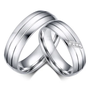 2 Partner Ringe Eheringe Trauringe Verlobungsringe Edelstahl Freundschaftsringe - Bild 1 von 6
