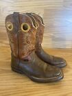 Reyme Brown Leather Square Toe Western Cowgirl Boots Women’s Size 7.5 Style 251