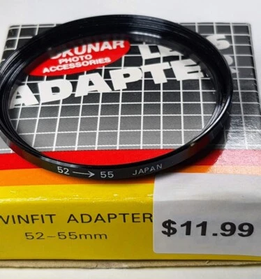 52-55mm Metal Step Up Adapter Ring 52mm Lens to 55mm Filter Converter E52-E55 - Image 1 of 4