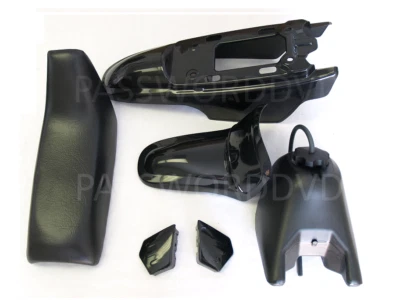 YAMAHA PW50 PW PY 50 PY50 NEGRO PLÁSTICO GUARDABARROS CARENADOS ASIENTO TANQUE GASOLINA CONJUNTO NUEVO Foto 1 de 4