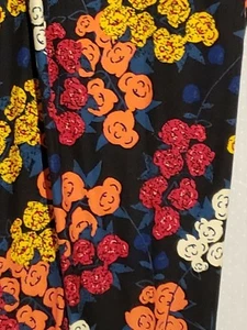 Lularoe Leggings TC - Tall & Curvy Black/Blue/Red/Orange Flower/Floral - Bild 1 von 3