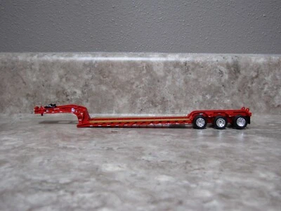 DCP 1/64 Red Fontaine Tri-Axle Detachable Lowboy Trailer Toy - Image 1 of 2