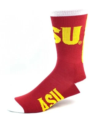 Arizona State Sun Devils Maroon Name Down Leg Crew Socks - Image 1 of 2