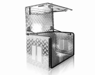 Универсальный алюминиевый ящик для хранения генератора ящик для инструментов для гаража на открытом воздухе автофургона грузовика - Изображение 1 из 4