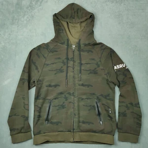 ASRV Hoodie Mens Medium Camo DSG 0162 Cotton Plus Full Zip Technical Workout - Picture 1 of 12