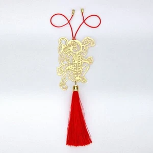 Flying Hanuman/Bajrangbali Car Rear View Mirror Hanging Decor in Brass FREE SHIP - Picture 1 of 4