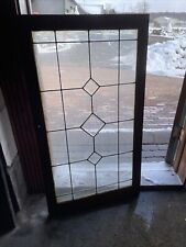 SG4013 antique Beveled and Leaded Glass Book Case door 23.75 x 42