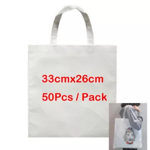 Bolsa de compras de sublimación en blanco de 13x10" 50 piezas para transferencia de calor hágalo usted mismo impresión artística - Imagen 1 de 7
