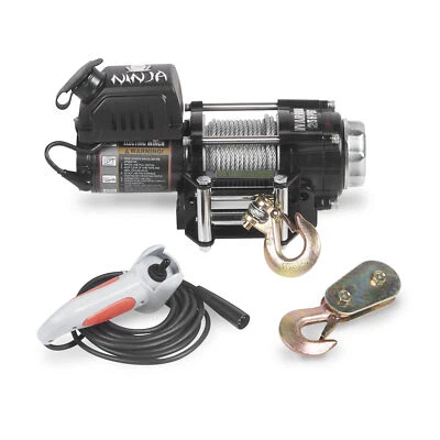 WARRIOR WINCHES Warrior Ninja Electric Winch 2500lb 12v Steel Rope For ATV/Quad UTV RecoveryNew