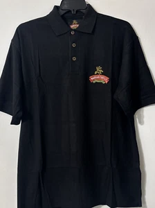 Authentic Jimmy Buffett’s Margaritaville Tequila Men’s Polo Shirt XL Black - Picture 1 of 4