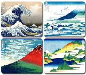 Hokusai Famous Prints ~ Mouse Pad / Mousepad ~Great Wave Japanese Art Lover Gift - Picture 1 of 9