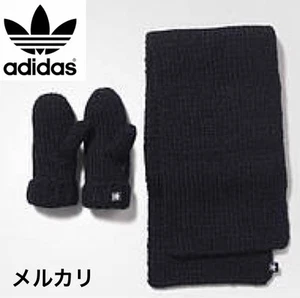 Adidas Scarf Gloves Set Black Originals Men Limited Edition Rare Model Accessory - Picture 1 of 9