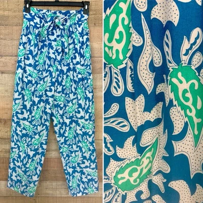 Pantalones Pantalón de Algodón Ann Taylor Años 80 Vintage Talla 12/M Plisado Corbata Cintura EE. UU. Foto 1 de 4