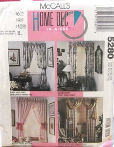 VTG McCalls 5280 Home Decor Window Curtains Drapery Country Ruffles Pattern UNCT - Picture 1 of 2