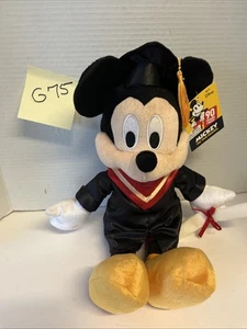 Nueva túnica negra de graduación de Mickey Mouse de Disney con barra roja y amarilla - Imagen 1 de 2