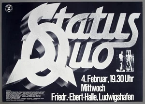 STATUS QUO – rare vintage original Ludwigshafen 1976 concert poster ON THE LEVEL - Picture 1 of 3