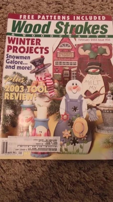 FEBRUARY 2003 WOOD STROKES WOODCRAFT PATTERN PROJECT MAGAZINE WOOKWORKERS Foto 1 de 4