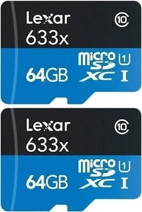 Lexar LSDMI64GBBNL633A High-Performance 633x microSDHC/microSDXC UHS-I 64gb... - Picture 1 of 5