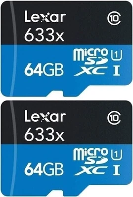 Lexar LSDMI64GBBNL633A High-Performance 633x microSDHC/microSDXC UHS-I 64gb... - Image 1 of 4