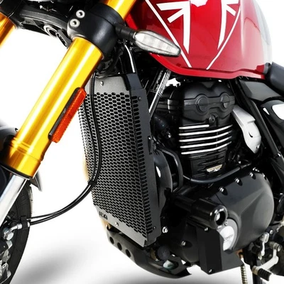 R&G Racing Matt Black PRO Radiator Guard For 2024-2024 Triumph Scrambler 400X - Image 1 of 2