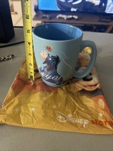 VTG NEW RARE Disney Store Blue Eeyore and Butterfly Large Ceramic Coffee Cup Mug - Picture 1 of 11
