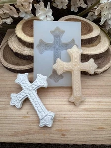 Gemstone Cross handmade silicone mold for crafts - Picture 1 of 7
