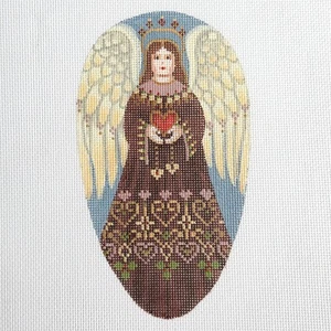 JANICE GAYNOR LIENZO DE AGUJA PINTADO A MANO: HEART ANGEL GG - Imagen 1 de 2
