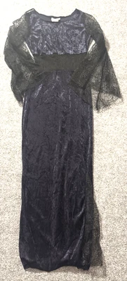 Vestido California Colecciones de Disfraces Mujer Mediano Negro Azul Manga Web Terciopelo Foto 1 de 4