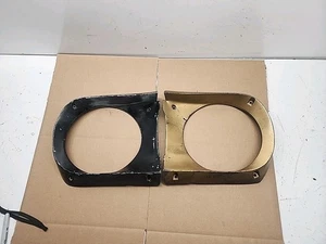 (2) 1964-1966 FORD MUSTANG HEADLIGHT BEZELS TRIM  C4ZB-13052-A BLACK & GOLD - Picture 1 of 6