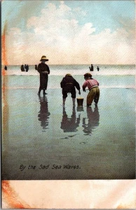 Vintage 1908 Am traurigen Meer Wellen Postkarte Hugh C Leighton Deutschland gedruckt - Bild 1 von 2