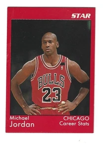 1991 STAR CO. PROMO #1 MICHAEL JORDAN WHITE LETTER RED BACK /1000 MINT L@@K - Bild 1 von 2
